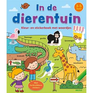 Deltas Kleur- En Stickerboek In De Dierentuin (3-5 Jaar)