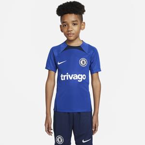 Nike Chelsea FC Strike  voetbaltop met Dri-FIT en korte mouwen voor kids - Blauw