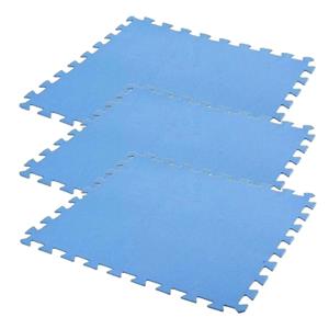 Pro Garden 18x stuks Foam puzzelmat zwembadtegels/fitnesstegels blauw 50 x 50 cm -