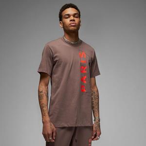 Nike Paris Saint-Germain T-shirt Wordmark Jordan x PSG - Bruin/Rood/Zwart