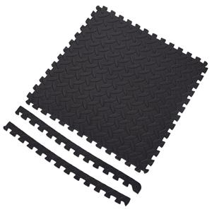 Trendoz 6x Foam vloermat/zwembad tegels zwart 40 x 40 cm - Wasmachine - Fitness - Multifunctioneel
