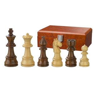 Philos 2040 - Schachfiguren Nerva, Königshöhe 95 mm, Kunststoff, schw. / creme, in Holzbox
