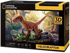 CubicFun 3D Puzzel - Velociraptor (63 stukjes)