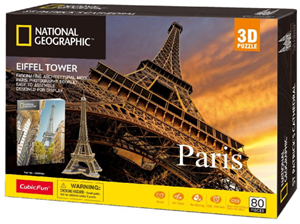 CubicFun 3D Puzzel - Eiffel Tower (80 stukjes)