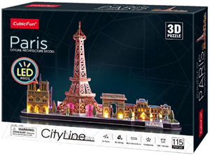 CubicFun 3D Puzzel - Paris LED (115 stukjes)