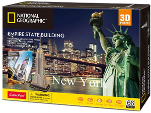 Cubic Fun 3D Puzzle - Empire State Building - Schwierigkeit: 6/8 66 Teile Puzzle Cubic-Fun-DS0977h