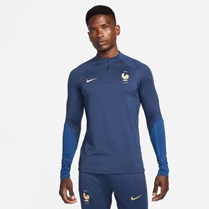 Nike Frankrijk Trainingsshirt Dri-FIT Strike Drill 2022/23 - Navy/Blauw/Goud