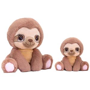 Keel Toys Pluche knuffel dieren set 2x luiaards 16 en 25 cm -