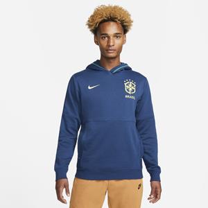 Nike Brazilië Travel Voetbalhoodie van fleece voor heren - Blauw