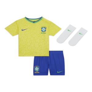 Nike Brazilië 2022/23 Thuis Voetbaltenue voor baby's/peuters - Geel