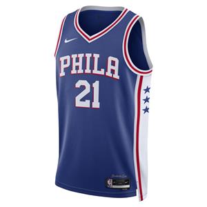 Nike Philadelphia 76ers Icon Edition 2022/23 Swingman  NBA-jersey met Dri-FIT - Blauw