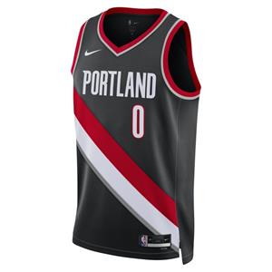 Nike Portland Trail Blazers Icon Edition 2022/23 Swingman  NBA-jersey met Dri-FIT - Zwart