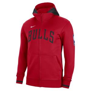 Nike Chicago Bulls Showtime  NBA-hoodie met rits en Dri-FIT voor heren - Rood