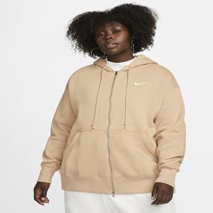 Nike Sportswear Phoenix Fleece Oversized hoodie met rits voor dames - Bruin