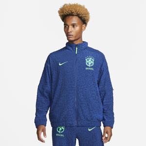 Nike Brazilië Voetbaltrainingsjack van sweatstof voor heren - Blauw