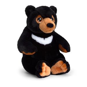 Keel Toys Pluche knuffel dier zwarte beer 25 cm -