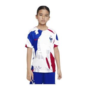 Nike Frankrijk Trainingsshirt Dri-FIT Pre Match WK 2022 - Wit/Blauw/Rood Kinderen