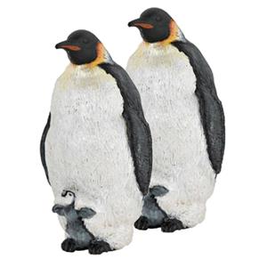 Papo Set van 2x stuks plastic speelgoed figuur keizer pinguin 4 cm -