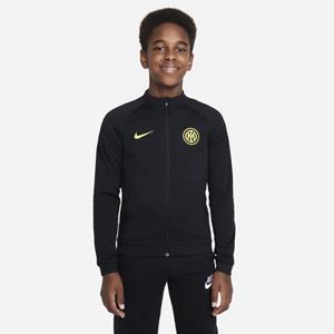 Nike Inter Milan Academy Pro Knit voetbaljack met rits over de hele lengte voor kids - Zwart