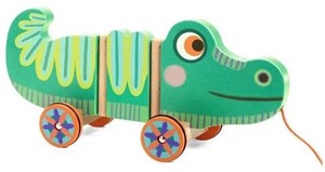Djeco houten trekfiguur Edgar Krokodil
