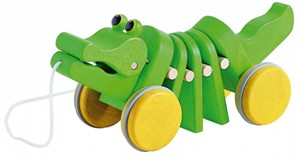 PlanToys Plan Toys houten trekfiguur - Dansende krokodil