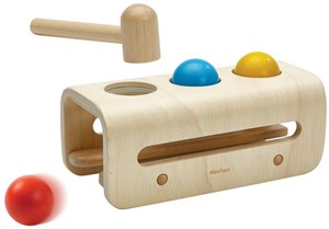 PlanToys Plan Toys houten hamerspel met 3 ballen