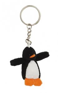 Nature Planet Pluche sleutelhanger Pinguin knuffel 6 cm -