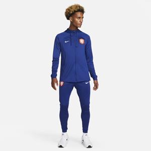 Nike Nederland Strike  Dri-FIT voetbaltrainingspak met capuchon voor heren - Blauw