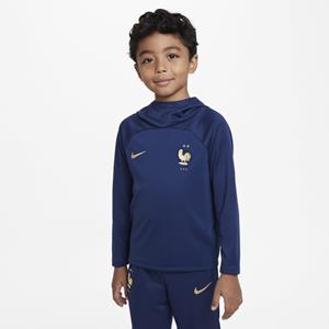 nike Frankreich Hoodie Dri-FIT Academy Pro Weltmeisterschaft 2022 - Navy/Gold Kinder