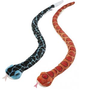 Nature Planet Pluche dieren knuffels 2x slangen van cm -