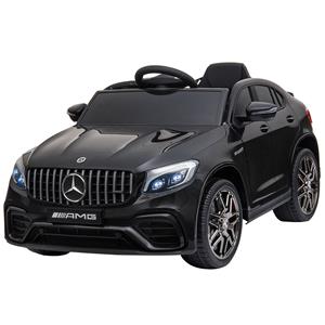 HOMCOM Kinderfahrzeug Mercedes-Benz AMG GLA45 lizenzierter Elektroauto mit Fernbedienung 2 x 35W Motoren MP3 Sicherheitsgurt 37-60 Monate Schwarz