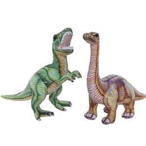 Nature Planet Pluche knuffel dinosaurussen set T-rex 35 cm en Apatosaurus 30 cm -