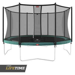 BERG Favorit 330cm ronde trampoline met veiligheidsnet (Kleur rand: groen)