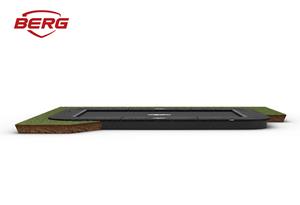BERG Trampoline Ultim Champion - FlatGround - 330 x 220 cm - Zwart - Airflow PRO Springmat - Twinspring