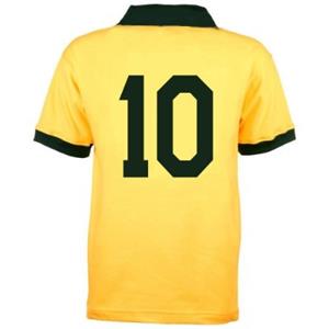 Sportus.nl Brazilië Retro Voetbalshirt WK 1958 + Nummer 10 (Pelé)