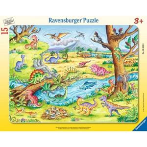Ravensburger Rahmenpuzzle - Die kleinen Dinosaurier 15 Teile Puzzle -05633