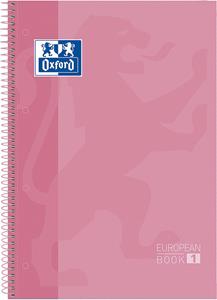 Oxford School Classic Europeanbook spiraalblok, ft A4+, 160 bladzijden, gelijnd, roze