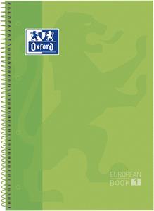 Oxford School Classic Europeanbook spiraalblok, ft A4+, 160 bladzijden, gelijnd, groen