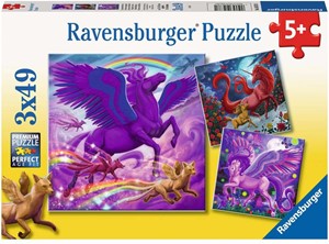 Ravensburger Magische Wezens Puzzel (3x49 stukjes)