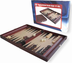 HOT Games Backgammon Koffer Hout Bruin 35x23 cm