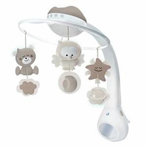 Infantino B kids 3 in 1 Muziekmobile met lamp, grijs