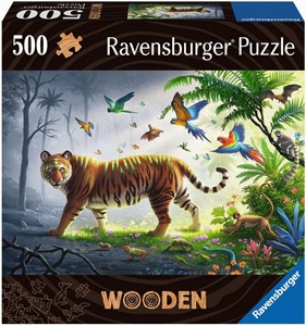 Ravensburger Houten Puzzel - Tijger In De Jungle (500 stukjes)