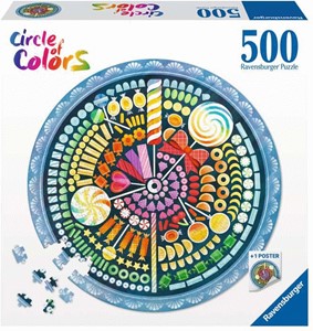 Round Puzzle - Candy (500 Stukjes)