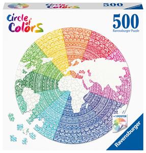 Round Puzzle Circle Of Colors - Mandala (500 Stukjes)