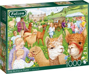 Jumbo Spiele GmbH Jumbo 11374 - Falcon, Anne Searle, The Alpaca Farm, Puzzle, 1000 Teile