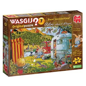 Jumbo Spiele Jumbo 1110100016 - Wasgij Retro Original 7, Bear necessitier!, Bär beim Camping, Puzzle, 1000 Teile