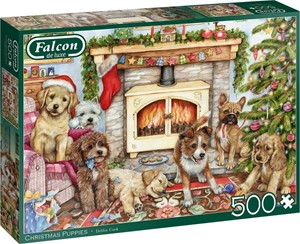 Falcon - Christmas Puppies (500 Stukjes)