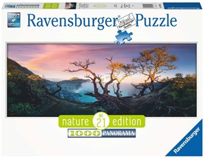 Ravensburger Zwavelzuurmeer bij Mount Ijen, Java 1000st Panorama