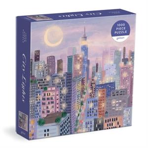 Galison City Lights 1000 Pc Puzzle In a Square box