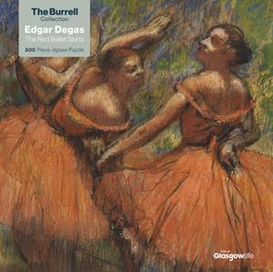 Adult Jigsaw Puzzle Glasgow Museums: Red Ballet Skirts By Edgar Degas (500 Pieces)
